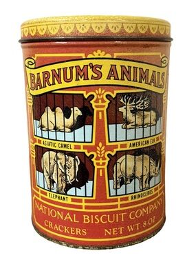 Vintage 1979 Barnum’s Animals Crackers Tin Replica 1914 Nabisco 8oz Collector